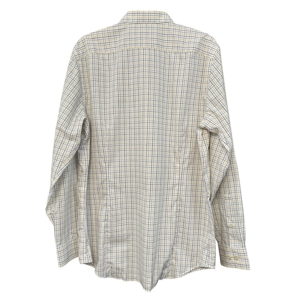 Banana Republic Slim Fit Men’s L Yellow Blue Check Shirt - Picture 3 of 7